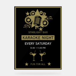 Karaoke Werbeaktion Wall Acrylschild