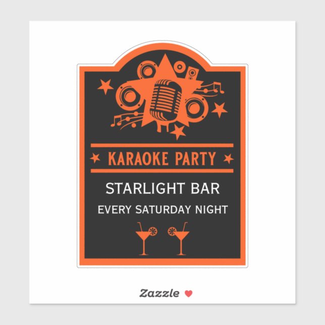 Karaoke Werbeaktion Wall Aufkleber (Blatt)
