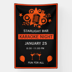 Karaoke Werbeaktion Wall Banner