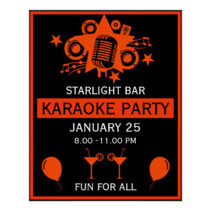 Karaoke Werbeaktion Wall Poster