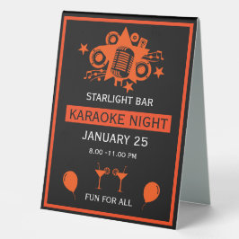 Karaoke Werbeaktion Wall Tischaufsteller