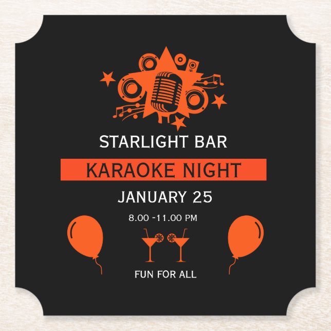 Karaoke Werbeaktion Wall Untersetzer (Vorderseite)