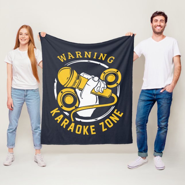Karaoke Zone Singer Musiker Fleecedecke (Beispiel)