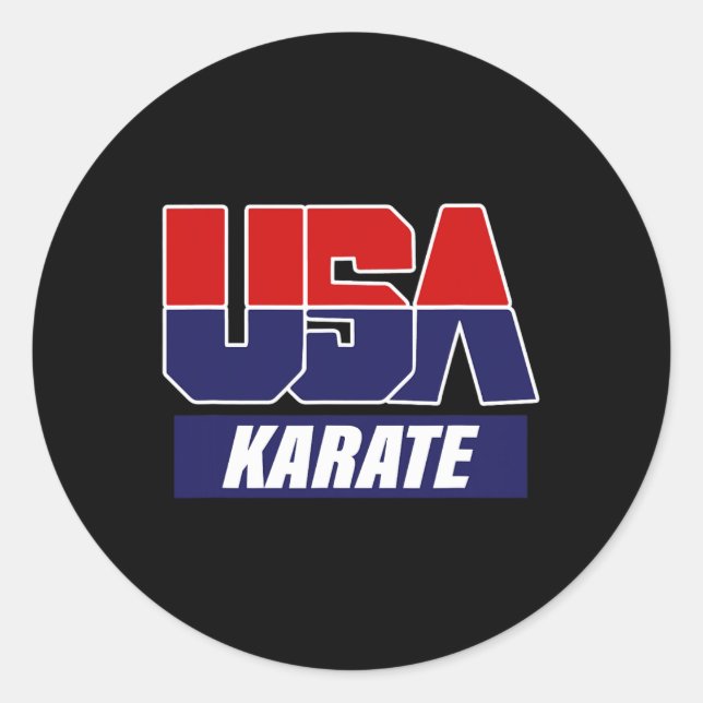 Karate2 Runder Aufkleber (Vorderseite)
