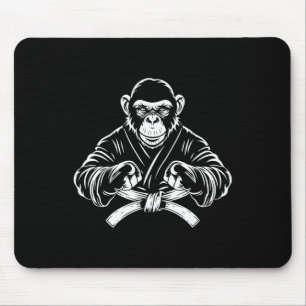 Karate-Affe Zeichnung Kickboxen Jiu-Jitsu Mma Mar Mousepad