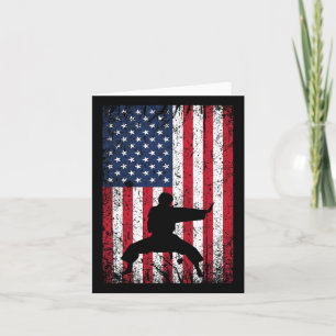 Karate American Flag 4. Juli Martial Arts for Karte