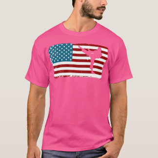 Karate American Flag Fight Martial Arts T-Shirt