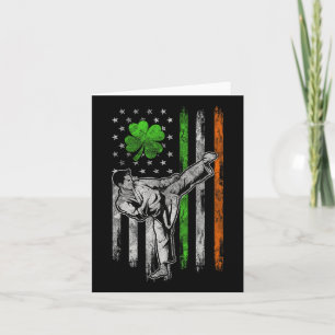 Karate Amerikanische Irische Flagge St Patricks Da Karte