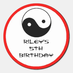Karate Anniversaire Fête Favoriser les Étiquettes