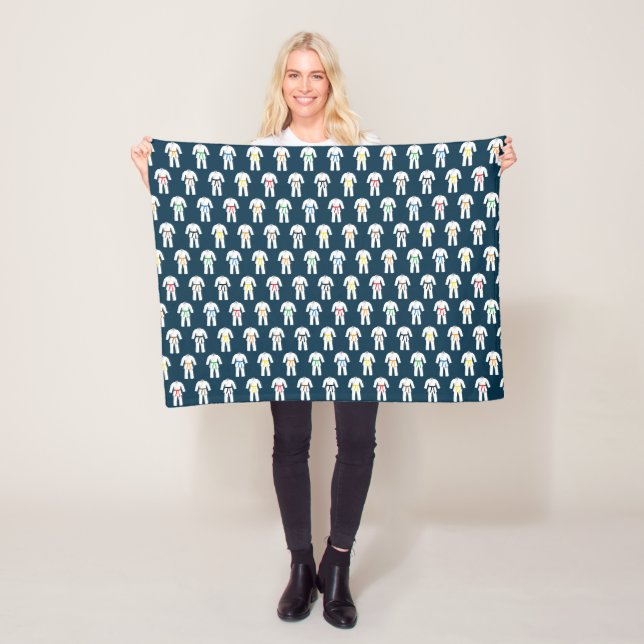 Karate Anzugs Pattern, japanische Kampfkunst Fleecedecke (Beispiel)
