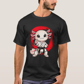 Karate Axolotl Lustig Kawaii Kampfsport Japanisch T-Shirt