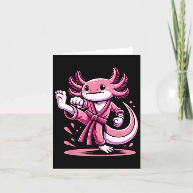 Karate Axolotl Martial Arts Taekwondo Kickboxing F Karte (Vorderseite)