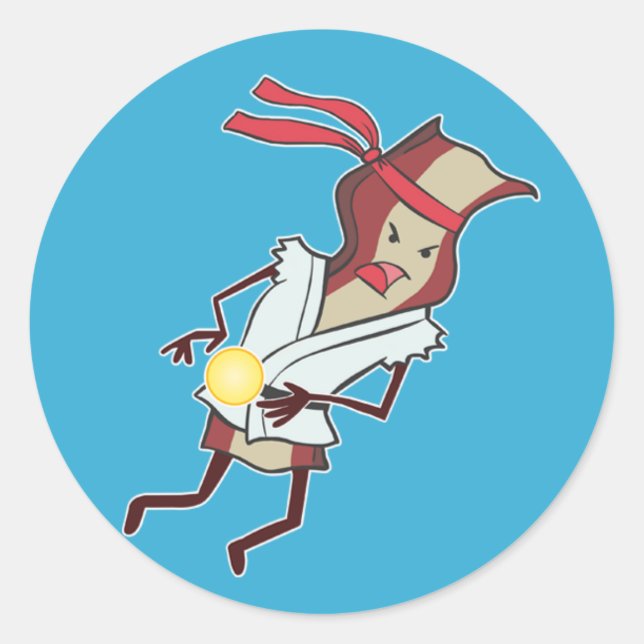 Karate Bacon Sticker (Vorderseite)