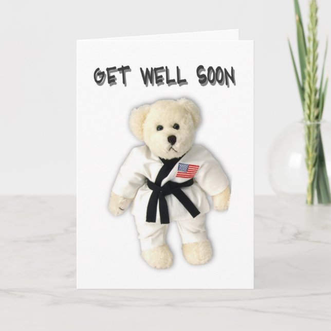 Karate Bear bald wieder gut bekommen Karte (Vorderseite)