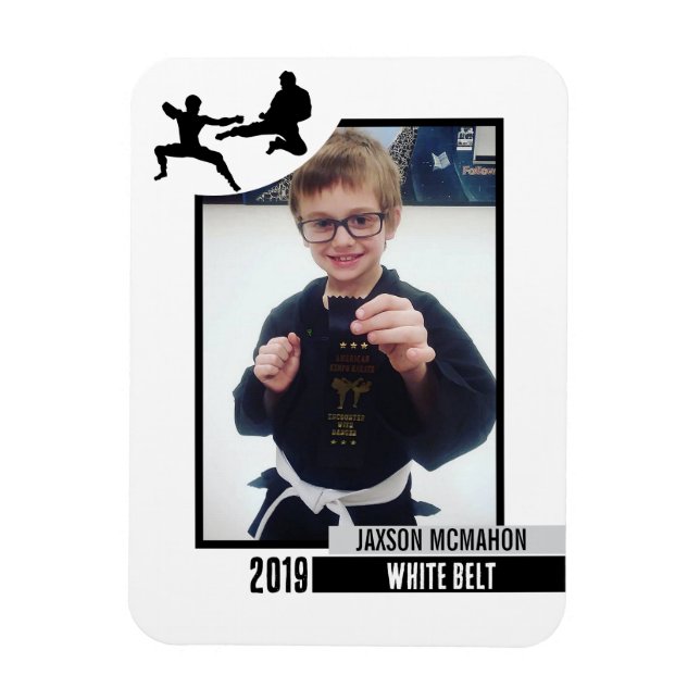 Karate Belt Erreichbarkeit Flexibles Foto Magnet (Vertikal)