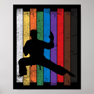 Karate Belt Rank Journey Poster