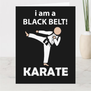 Karate bin ich ein schwarzer Gürtel Karate Karte