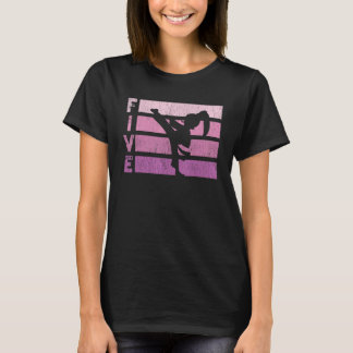 Karate Birthday 5 Year Taekwondo Girl 5th Bir T-Shirt