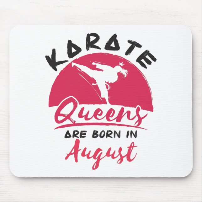 Karate Birthday August Women Girls Mousepad (Vorne)