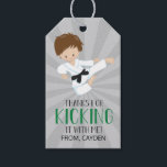 Karate Birthday Junge Gunst Anhänger Grün<br><div class="desc">Karate Geburtstagsparty für Jungen,  Grün und Grau</div>