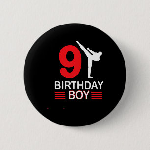 Karate Birthday T-Shirt Boy Gift Kinder Taekwondo  Button