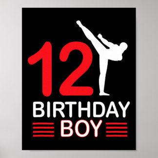 Karate Birthday T-Shirt Boy Gift Kinder Taekwondo Poster