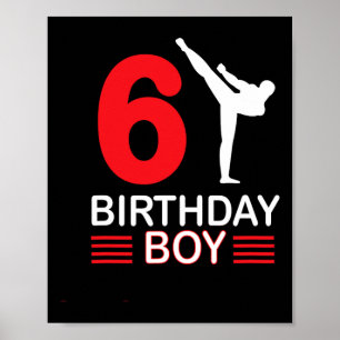 Karate Birthday T-Shirt Boy Gift Kinder Taekwondo Poster