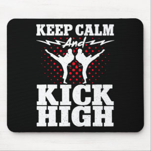 Karate Black Belt Gi Uniform Behalten Ruhe und Kic Mousepad