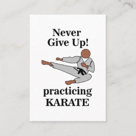 Karate Black Belt Martial Arts Academy Visitenkarte