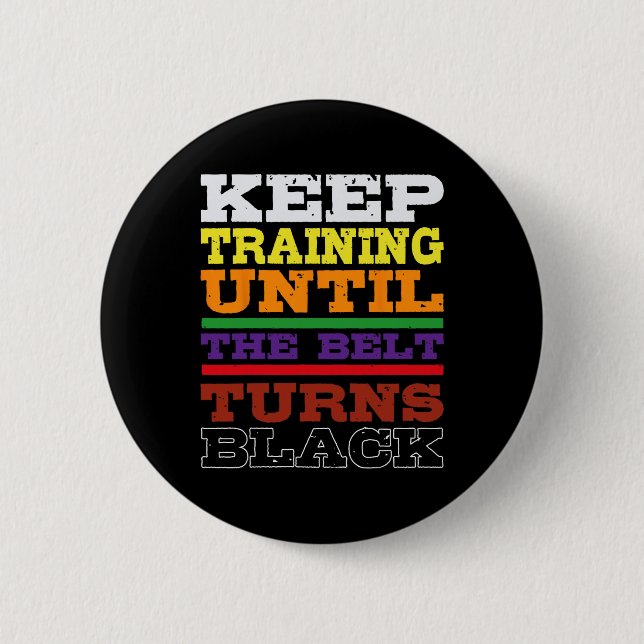 Karate Black Belt Training Japanisch Kampfkunst S Button (Vorderseite)