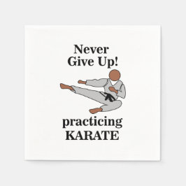 Karate Black Belt verzichten niemals auf das Party Serviette
