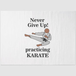 Karate Black Belt verzichten niemals auf Kampfkuns Seidenpapier