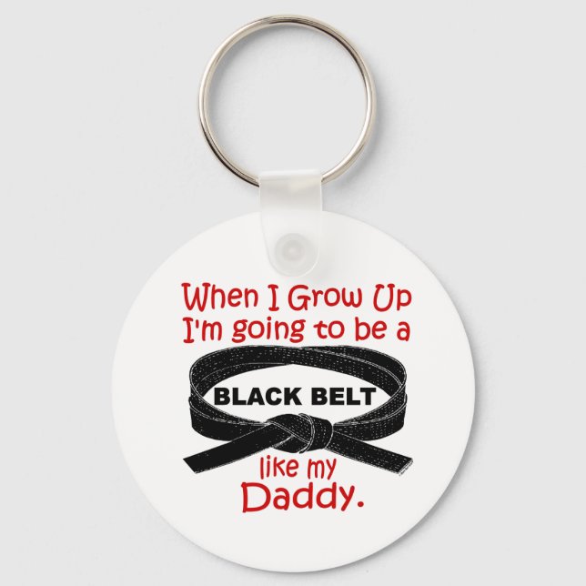KARATE Black Belt wie mein Papa 1 Schlüsselanhänger (Vorderseite)
