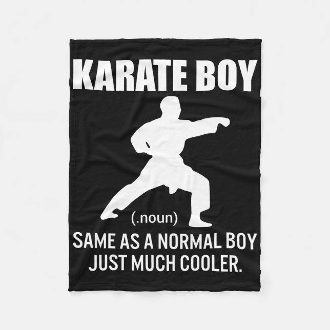 Karate Boy Funny definiert Geschenk für Kampfkunst Fleecedecke (Vorderseite)