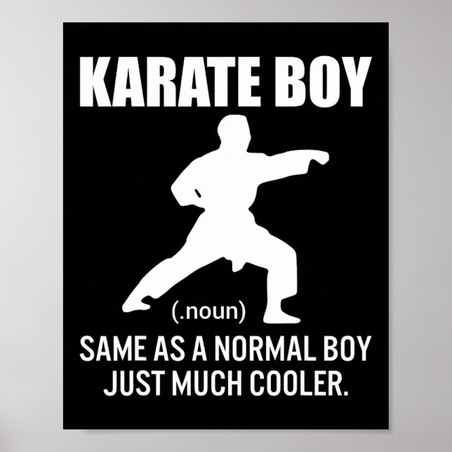Karate Boy Funny definiert Geschenk für Kampfkunst Poster (Vorne)