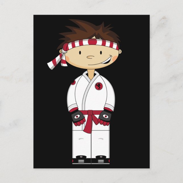 Karate Boy Postcard Postkarte (Vorderseite)