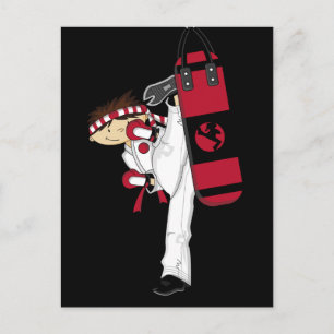 Karate Boy Postcard Postkarte