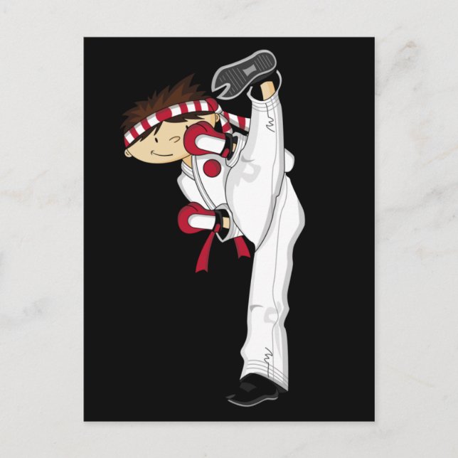 Karate Boy Postcard Postkarte (Vorderseite)