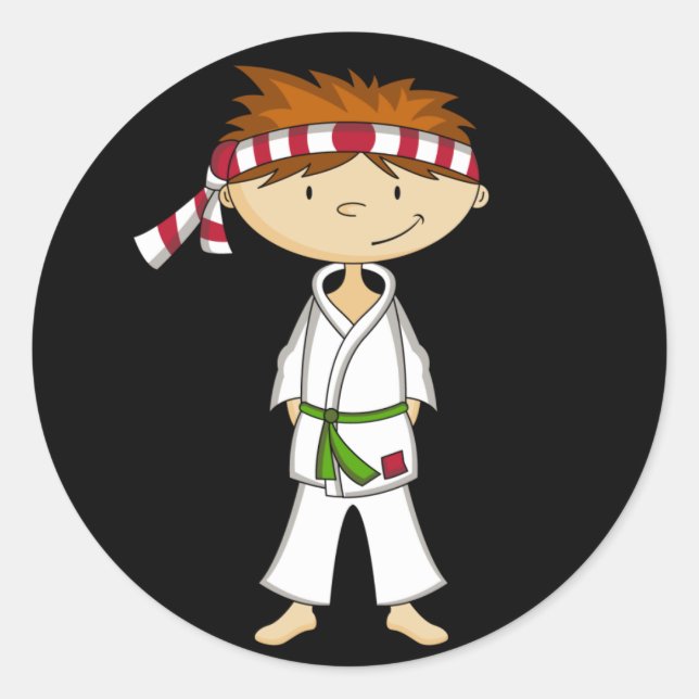 Karate Boy Sticker Sheet (Vorderseite)