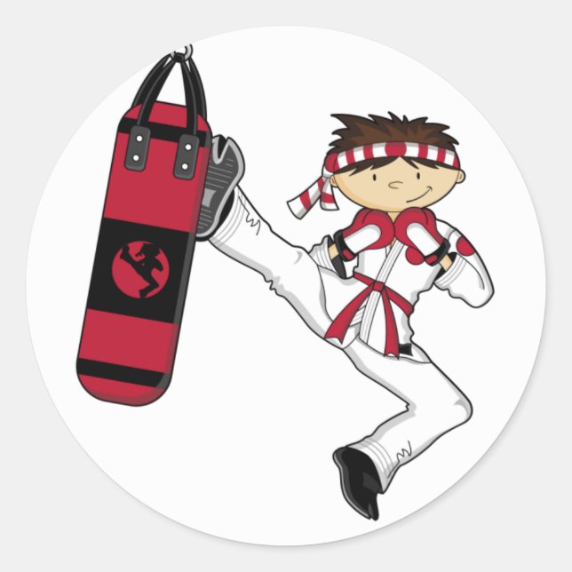 Karate Boy Sticker Sheet (Vorderseite)