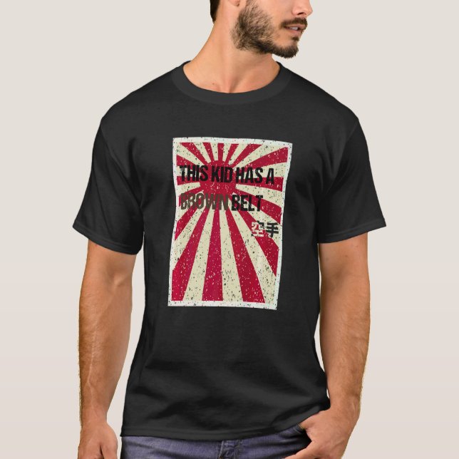 Karate-Braungurt Jugend Kind T-Shirt (Vorderseite)
