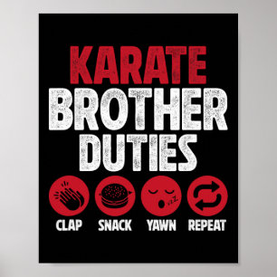 Karate Brother Duties Karate Bro Poster