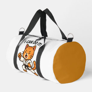 Karate Cat Sticker Duffle Bag