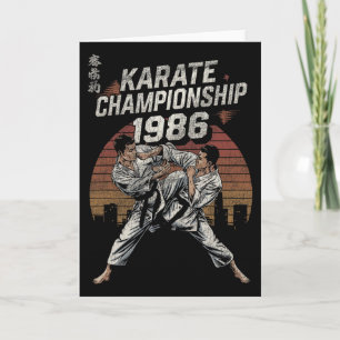 Karate Championship 1986 Vintag Style Karte