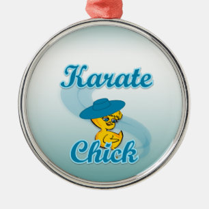 Karate Chick #3 Silbernes Ornament