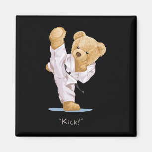 Karate Children's Bear Taekwondo Boys Men T-Shirt Magnet
