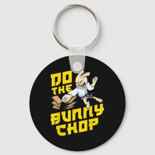Karate Chop Action Bunny Pun Martial Arts Kinder J Schlüsselanhänger