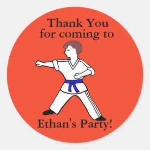 Karate contemporain Kid Ethan autocollants customi