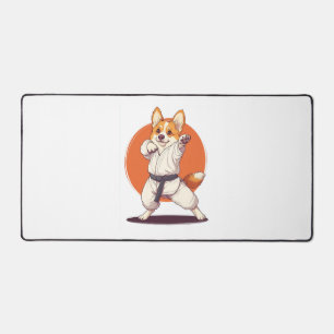 Karate Corgi - Kampfkunsthund Schreibtischunterlage
