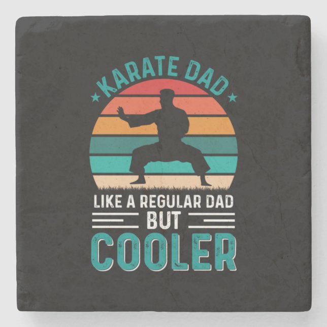 Karate Dad Steinuntersetzer (Vorderseite)